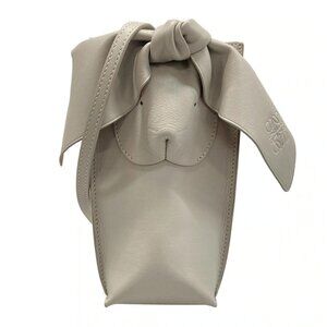 LOEWE - Gray Beige Leather Shoulder Bag